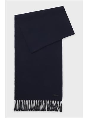 Sciarpa Boss uomo in calda lana blu in UOMO