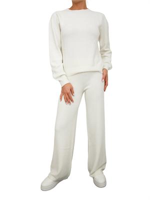 Pantalone palazzo Hinnominate donna in misto viscosa panna con paillettes in DONNA