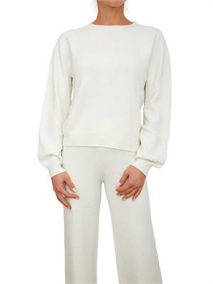 Maglia Hinnominate donna in misto viscosa panna con paillettes in DONNA