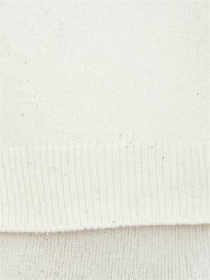 Maglia Hinnominate donna in misto viscosa panna con paillettes in DONNA