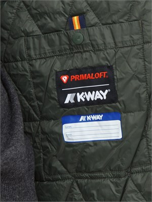 Gilet uomo K-Way modello Valty in nylon verde in UOMO