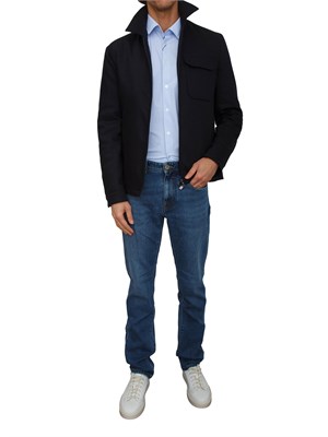 Camicia Corneliani in tessuto azzurro con microfantasia in UOMO