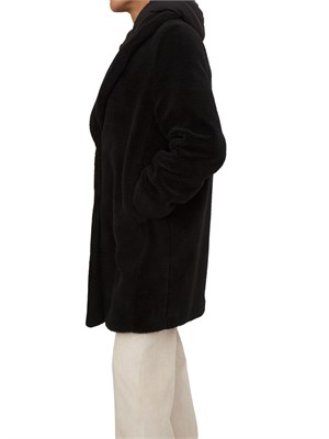 Cappotto teddy Kocca modello Damasco nero in DONNA