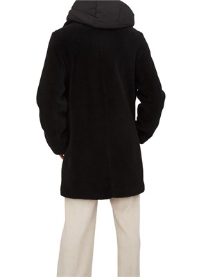 Cappotto teddy Kocca modello Damasco nero in DONNA