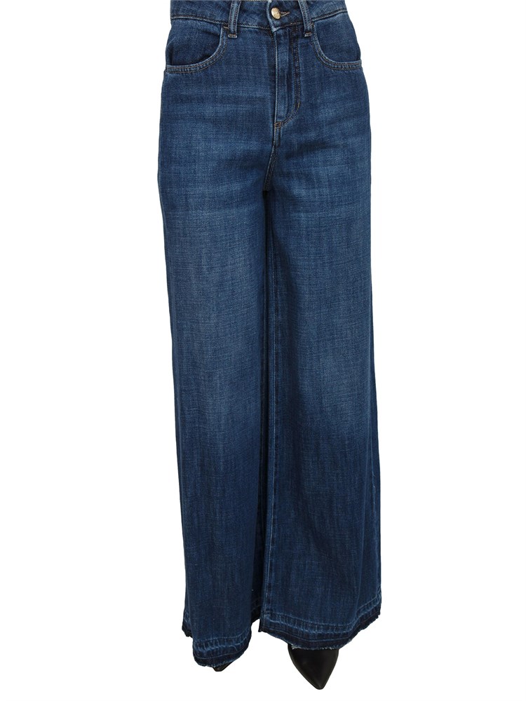 Jeans donna Lullacat di Kocca in denim di cotone blu