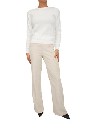 Pantaloni Ansyell di Kocca a coste effetto velluto panna in DONNA