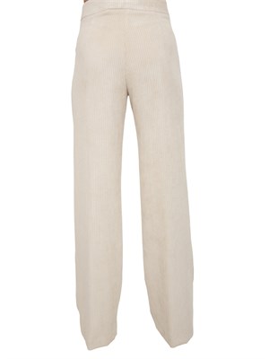 Pantaloni Ansyell di Kocca a coste effetto velluto panna in DONNA