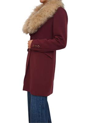 Cappotto Jolukafur di Kocca in misto viscosa bordeaux in DONNA
