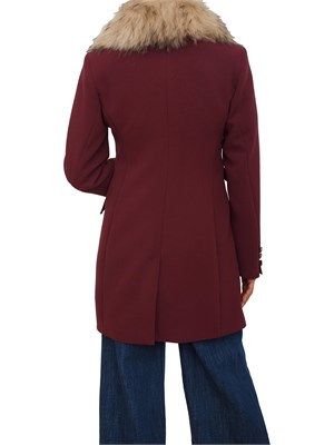 Cappotto Jolukafur di Kocca in misto viscosa bordeaux in DONNA
