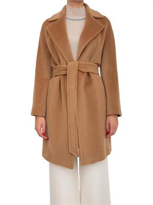 Cappotto midi Scire Max Mara in beaver di pura lana vergine cammello in DONNA