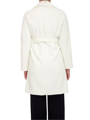 Cappotto midi Scire Max Mara in beaver di pura lana vergine bianco in DONNA