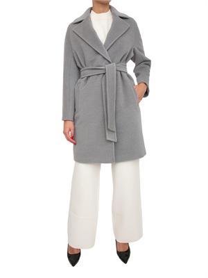 Cappotto midi Scire Max Mara in beaver di pura lana vergine grigio in DONNA