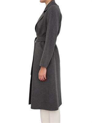 Cappotto midi Cles Max Mara in doppio drap di lana grigio in DONNA