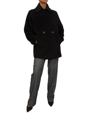 Giaccone caban Ariano Max Mara doppiopetto nero in DONNA