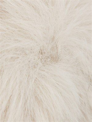 Pelliccia midi Eros Max Mara in tessuto effetto faux fur avorio in DONNA