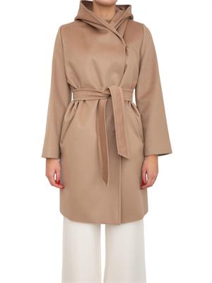 Cappotto midi Newmang Max Mara in pura lana cammello in DONNA