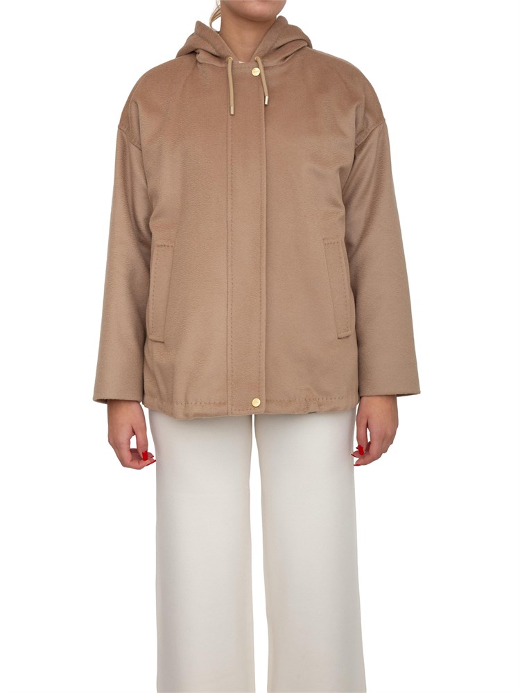 Giaccone  Derris Max Mara in lana cammello e piumino interno leggero e rimovibile