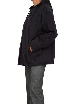 Giaccone  Derris Max Mara in lana blu e piumino interno leggero e rimovibile in DONNA