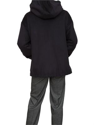 Giaccone  Derris Max Mara in lana blu e piumino interno leggero e rimovibile in DONNA
