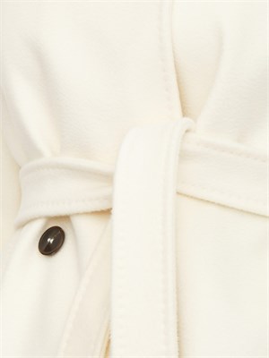 Cappotto Bcollag Max Mara in pura lana bianca in DONNA