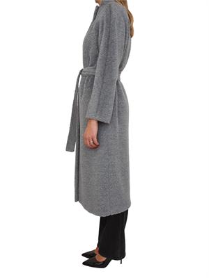 Cappotto Ferito di Max Mara in lana e alpaca effetto furry grigio in DONNA
