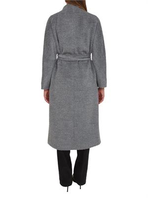 Cappotto Ferito di Max Mara in lana e alpaca effetto furry grigio in DONNA