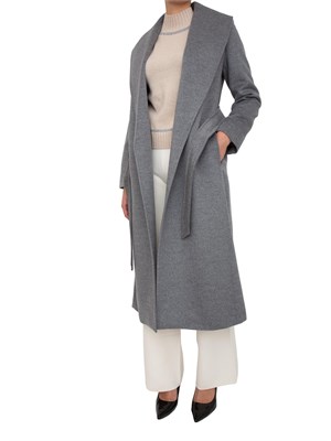 Cappotto Loriana Max Mara in drap di pura lana vergine grigio melange in DONNA