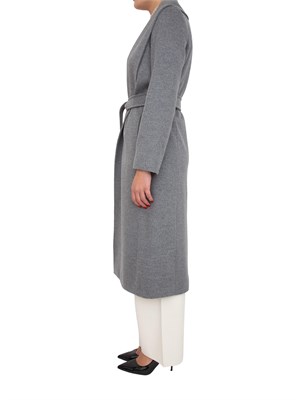 Cappotto Loriana Max Mara in drap di pura lana vergine grigio melange in DONNA