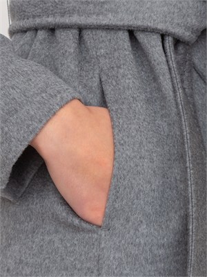 Cappotto Loriana Max Mara in drap di pura lana vergine grigio melange in DONNA