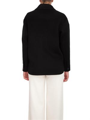 Giacca camicia Extra di Max Mara in lana, cashmere e seta nera in DONNA