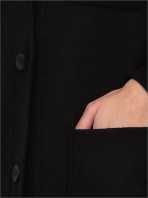 Giacca camicia Extra di Max Mara in lana, cashmere e seta nera in DONNA
