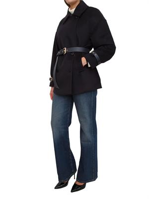 Cappotto doppiopetto Pausa di Max Mara in lana blu in DONNA