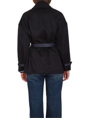 Cappotto doppiopetto Pausa di Max Mara in lana blu in DONNA