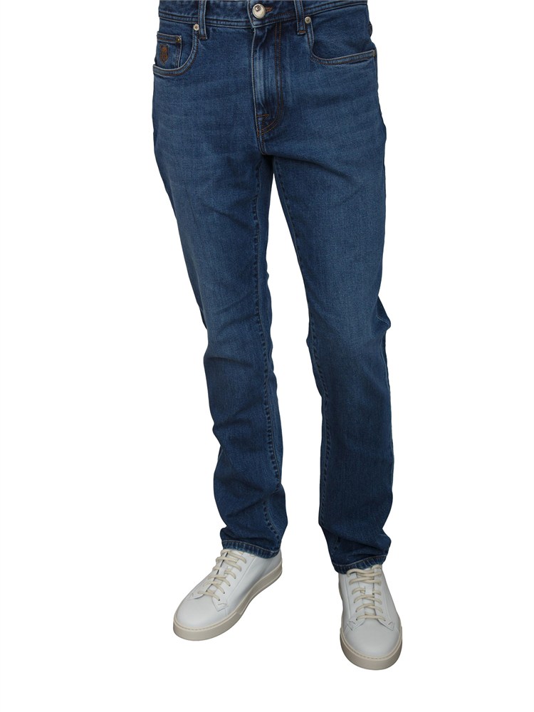 Jeans Corneliani in denim stretch blu
