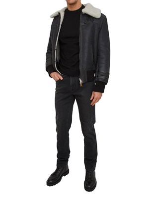 Jeans Corneliani in denim di cotone nero in UOMO
