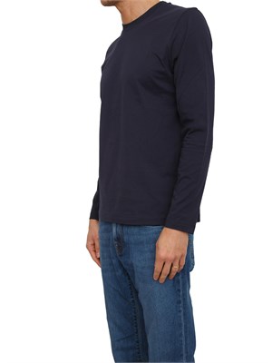 T-shirt uomo Corneliani in cotone blu in UOMO