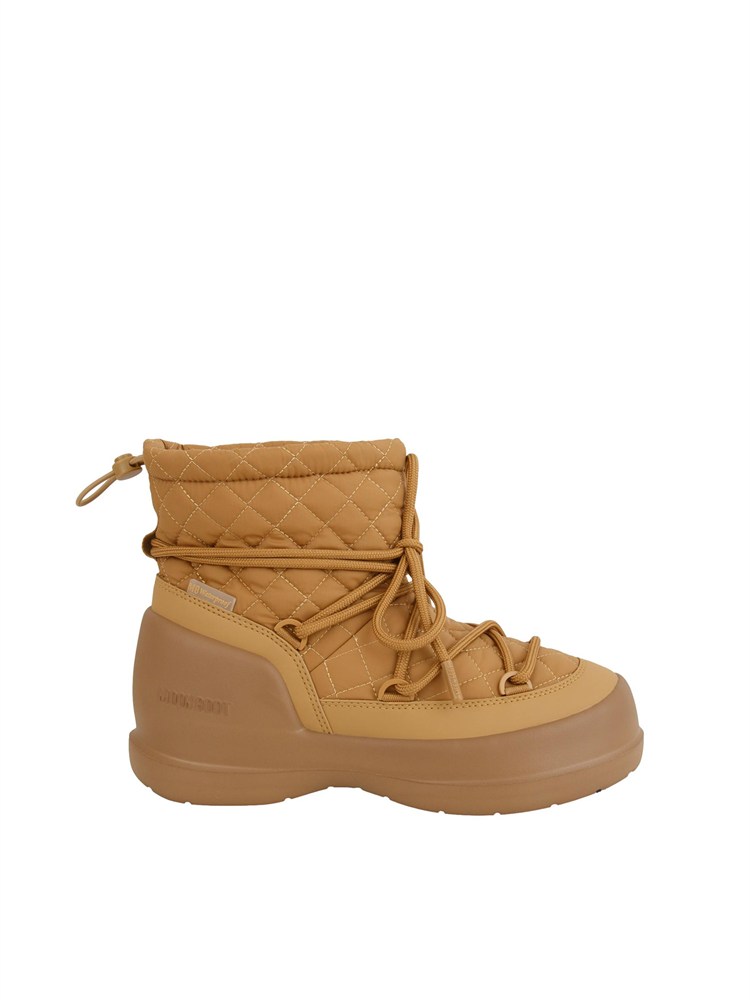 Stivali Mezzaluna Quilted Mid Moon Boot in tessuto cammello