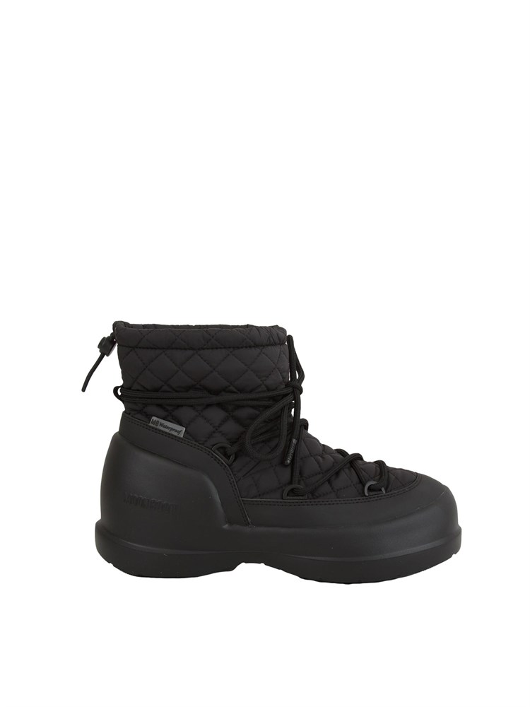 Stivali Mezzaluna Quilted Mid Moon Boot in tessuto nero