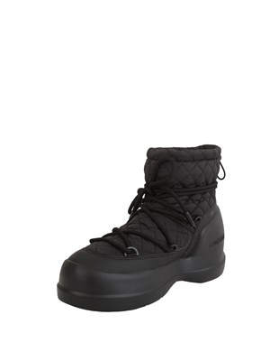 Stivali Mezzaluna Quilted Mid Moon Boot in tessuto nero in DONNA