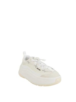 Sneakers Moon247 Xlace Moon Boot in pelle e tessuto bianco in DONNA