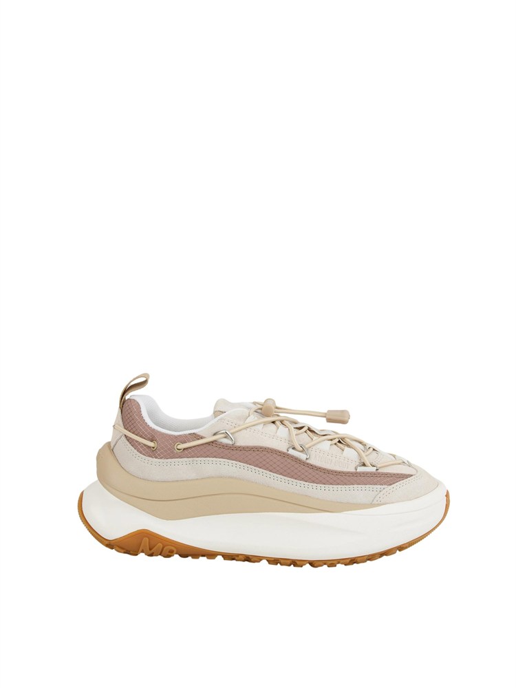 Sneakers Moon247 Xlace Moon Boot in pelle e tessuto beige