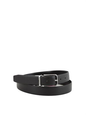 Cintura BOSS Uomo in pelle martellata nero reversibile in UOMO
