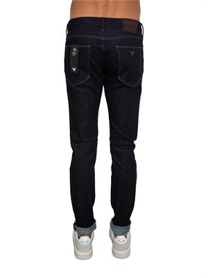 Jeans uomo Emporio Armani in cotone blu scuro in UOMO