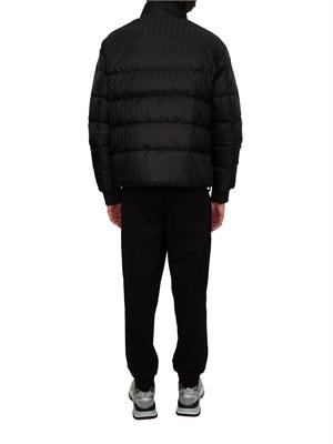 Giubbino uomo Armani Exchange in nylon nero e logo jacquard all over in UOMO