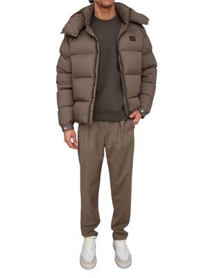 Felpa girocollo uomo Emporio Armani in double jersey verde in UOMO