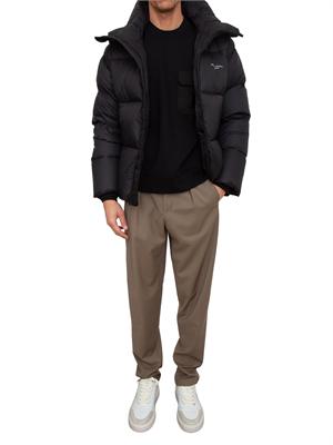 Felpa girocollo uomo Emporio Armani in double jersey nero in UOMO