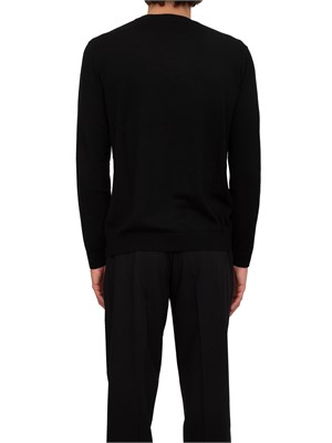 Maglia uomo Emporio Armani in pura lana vergine nera in UOMO