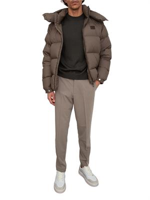 Maglia girocollo Emporio Armani in pura lana vergine verde in UOMO