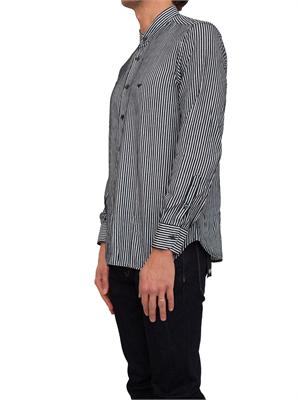 Camicia uomo Emporio Armani in misto cotone a righe blu in UOMO