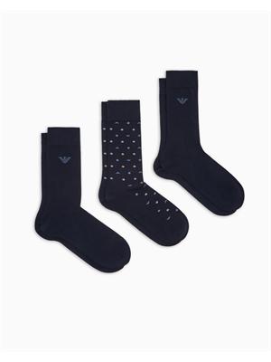 Pack 3 paia calzini Emporio Armani blu in UOMO